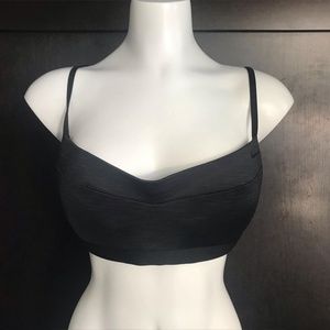 Nike black & grey sport bra swimsuit athletic top